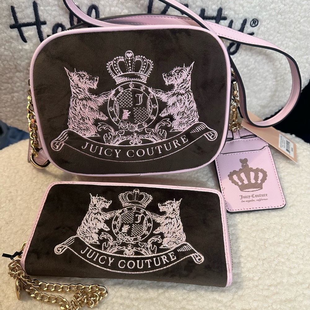 Juicy Couture classic Scotty Dog Camera bag and wallet